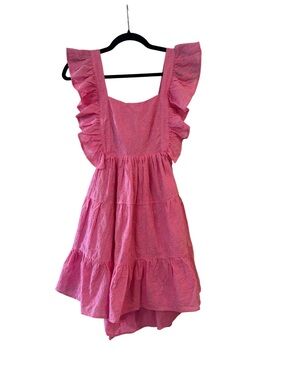 NWT Baby Pink Brand Ruffle Tiered Summer Dress